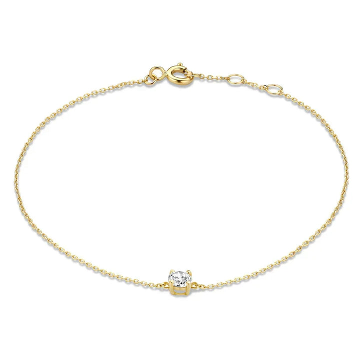 Cléa Moissanite Stone Bracelet | Gold