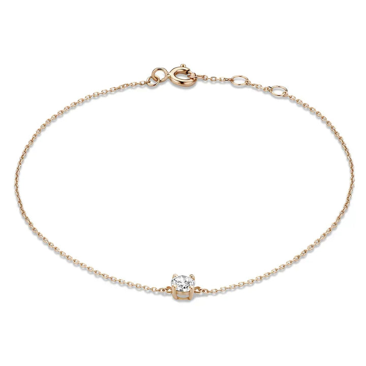 Cléa Moissanite Stone Bracelet | Gold