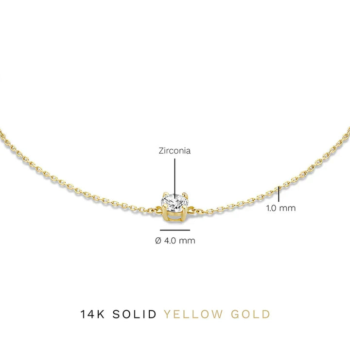 Cléa Moissanite Stone Bracelet | Gold