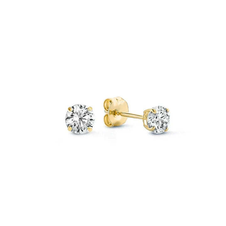 Larmes de Lune Stone Stud Earrings | White Gold