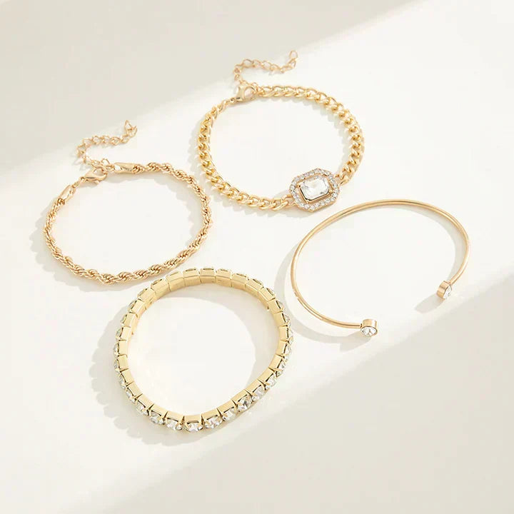 Domitia Calvina Bracelet Set | Gold