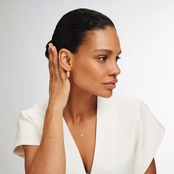 Cléa Stone Necklace | White Gold